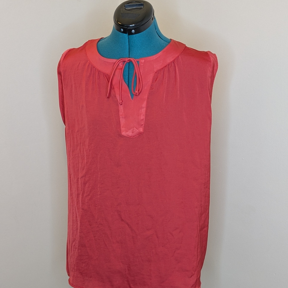 SWEETGREY BY STITCH FIX Juni Mixed Material Top Sleeveless in Red NWT sz M